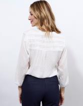 Blouse manches 3/4 unie