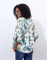 Blouse manches 3/4 imprimée