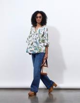 Blouse manches 3/4 imprimée