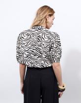 Blouse manches courtes imprimé zèbre