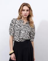 Blouse manches courtes imprimé zèbre