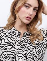 Blouse manches courtes imprimé zèbre