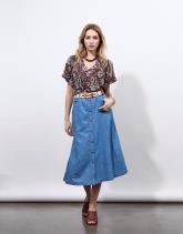 Blouse manches courtes imprimé à fleurs