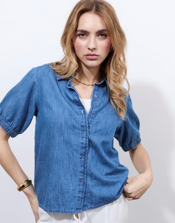 Chemisier manches courtes uni