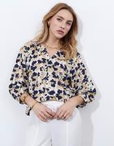 Blouse manches 3/4 imprimée
