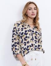 Blouse manches 3/4 imprimée