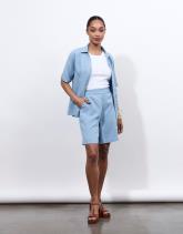 Chemisier manches courtes uni