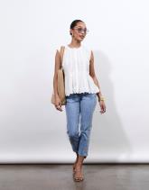 Blouse sans manche unie