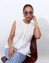 Blouse sans manche unie