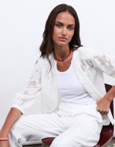 Blouse manches 3/4 unie