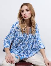Blouse manches 3/4 imprimé à fleurs