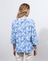 Blouse manches 3/4 imprimé à fleurs