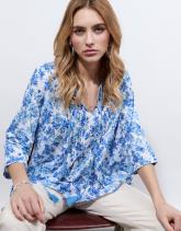 Blouse manches 3/4 imprimé à fleurs