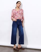 Blouse manches 3/4 imprimée