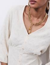 Blouse manches 3/4 unie