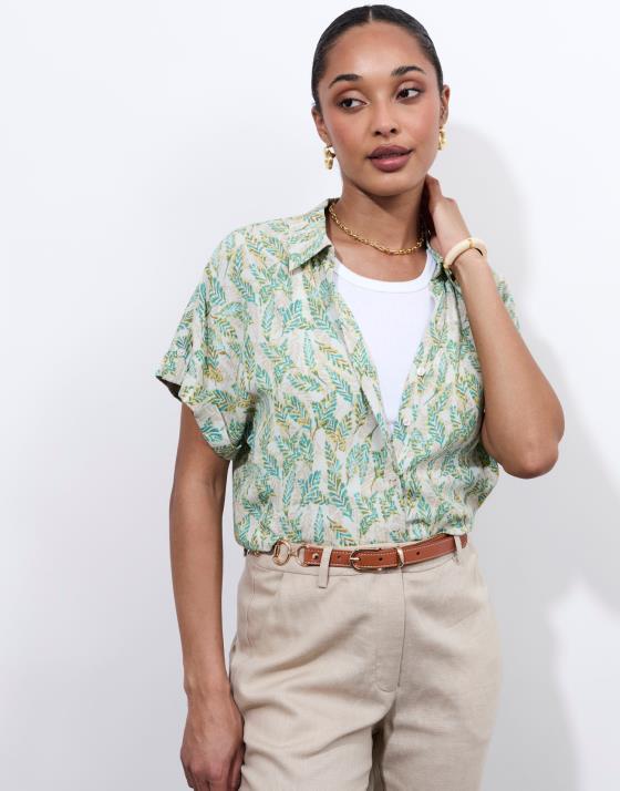 Chemisier manches longues imprimé