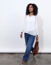 Chemisier manches chauves-souris uni