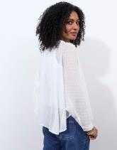 Chemisier manches chauves-souris uni