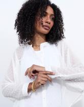 Chemisier manches chauves-souris uni