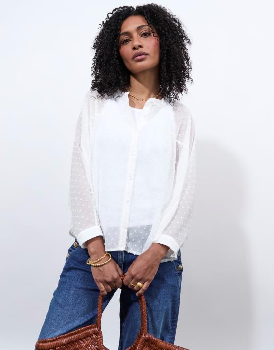 Chemisier manches chauves-souris uni