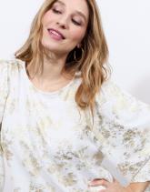 Blouse manches 3/4 unie