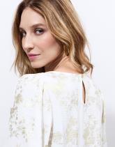 Blouse manches 3/4 unie