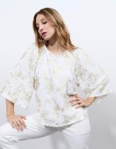 Blouse manches 3/4 unie