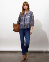 Blouse manches 3/4 imprimée