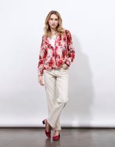 Chemisier manches longues imprimé à fleurs