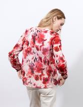 Chemisier manches longues imprimé à fleurs