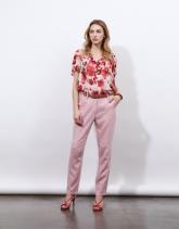 Blouse manches courtes imprimé à fleurs