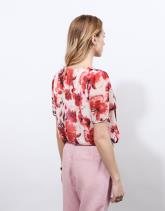 Blouse manches courtes imprimé à fleurs