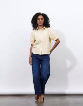 Chemisier manches courtes rayé