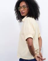 Chemisier manches courtes rayé