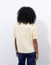 Chemisier manches courtes rayé