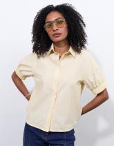 Chemisier manches courtes rayé