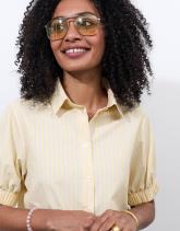 Chemisier manches courtes rayé