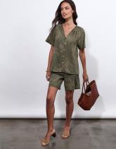 Blouse manches courtes unie