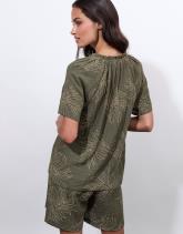 Blouse manches courtes unie