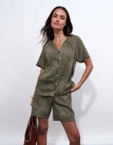 Blouse manches courtes unie