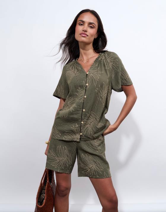 Blouse manches courtes unie