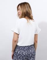 Blouse manches courtes unie