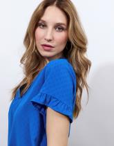 Blouse manches courtes unie