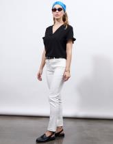 Blouse manches courtes unie