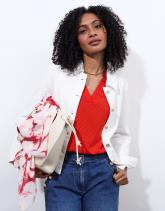 Blouse manches courtes unie