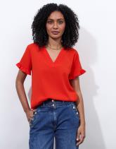 Blouse manches courtes unie