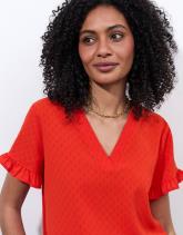 Blouse manches courtes unie