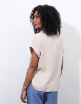 Blouse manches courtes unie