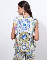 Blouse manches courtes imprimée