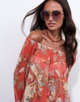 Blouse manches 3/4 imprimée